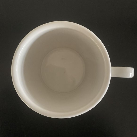 Anthropologie MONOGRAM -T Mug 14oz Shaving Style Ivory Black Letter Initial GIFT - Picture 2 of 6